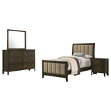 Wilkes Dark Cocoa 4-piece Twin Bedroom Set - Ornate Home