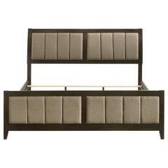 Wilkes Dark Cocoa 51-inch Upholstered California King Bed - Ornate Home