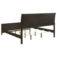 Wilkes Dark Cocoa 51-inch Upholstered California King Bed - Ornate Home