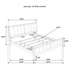Wilkes Dark Cocoa Eastern King Panel Bed - Ornate Home