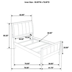 Wilkes Dark Cocoa Twin Panel Bed - Ornate Home