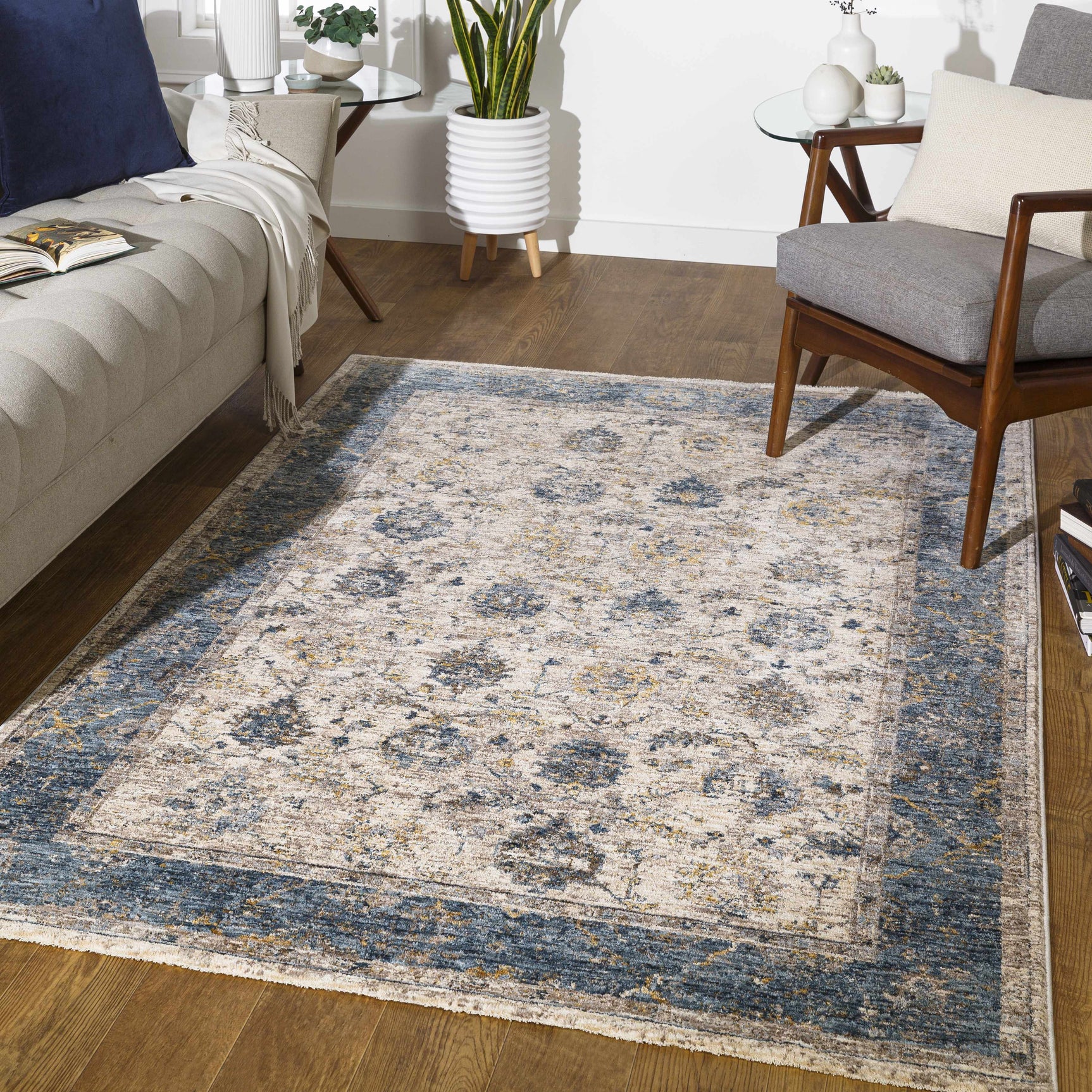 Wilkie Blue Persian Rug - Ornate Home
