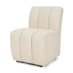 Wilkins Beige Barrel Back Dining Arm Chair - Ornate Home
