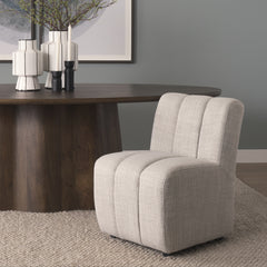 Wilkins Gray Barrel Back Dining Arm Chair - Ornate Home