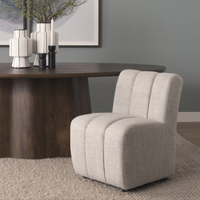 Wilkins Gray Barrel Back Dining Arm Chair - Ornate Home