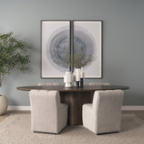 Wilkins Gray Barrel Back Dining Arm Chair - Ornate Home