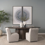 Wilkins Gray Barrel Back Dining Arm Chair - Ornate Home
