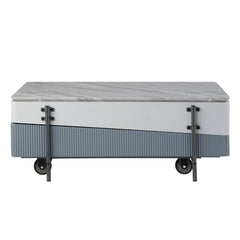 Wilkins Gray & White Coffee Table W/Lift Top - Ornate Home