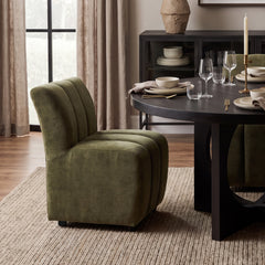 Wilkins Olive Barrel Back Dining Arm Chair - Ornate Home