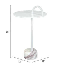 Will White Side Table - Ornate Home