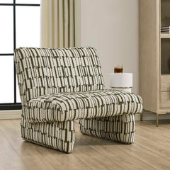 Willa Green/White Accent Chair - Ornate Home