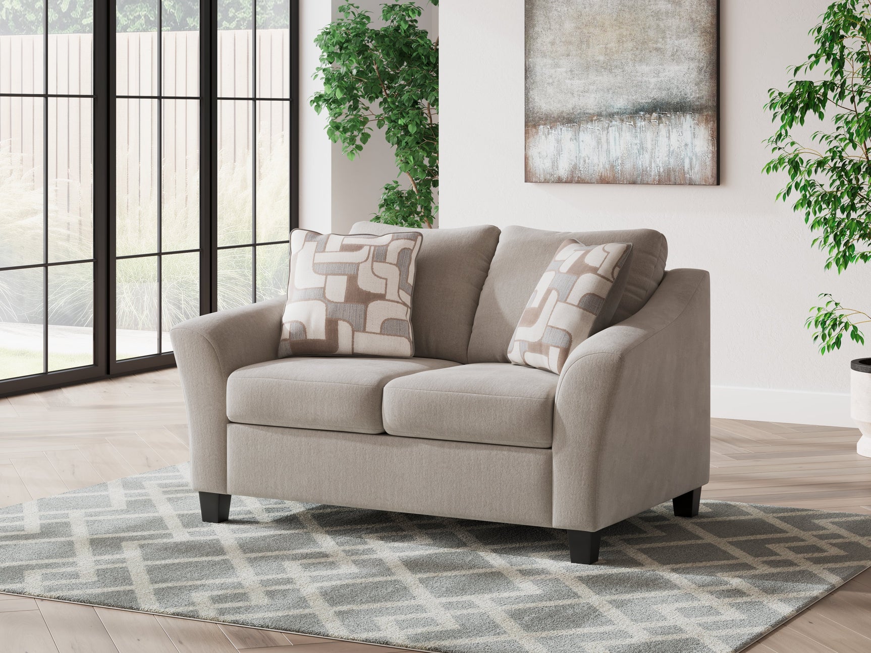 Willarae Taupe Loveseat (Online Special Price) - Ornate Home