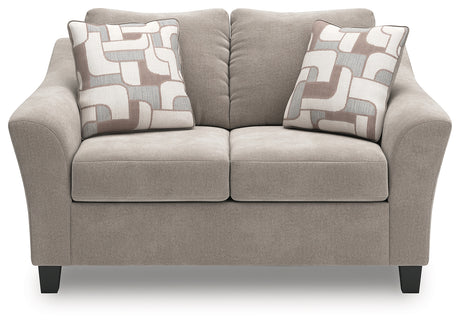 Willarae Taupe Loveseat - Ornate Home
