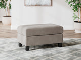 Willarae Taupe Ottoman - Ornate Home