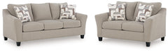Willarae Taupe Queen Sofa Sleeper and Loveseat - Ornate Home