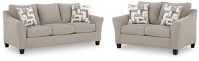 Willarae Taupe Queen Sofa Sleeper and Loveseat - Ornate Home