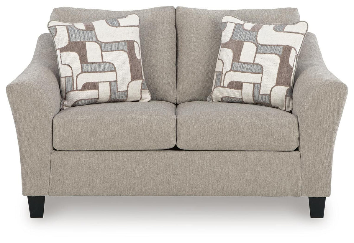 Willarae Taupe Queen Sofa Sleeper and Loveseat - Ornate Home