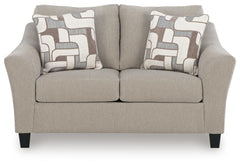 Willarae Taupe Queen Sofa Sleeper and Loveseat - Ornate Home