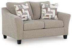 Willarae Taupe Queen Sofa Sleeper and Loveseat - Ornate Home