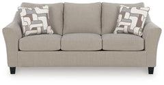 Willarae Taupe Queen Sofa Sleeper and Loveseat - Ornate Home
