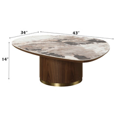 Willene Coffee Table W/Ceramic Top - Ornate Home