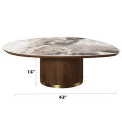 Willene Coffee Table W/Ceramic Top - Ornate Home