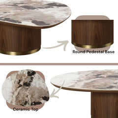 Willene Coffee Table W/Ceramic Top - Ornate Home