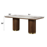 Willene Dining Table W/Ceramic Top - Ornate Home