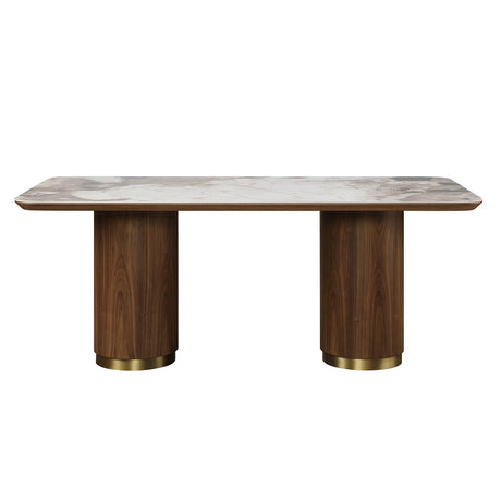 Willene Dining Table W/Ceramic Top - Ornate Home
