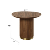 Willene Walnut End Table - Ornate Home