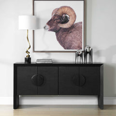 Williams Black 4 Door Cabinet - Ornate Home