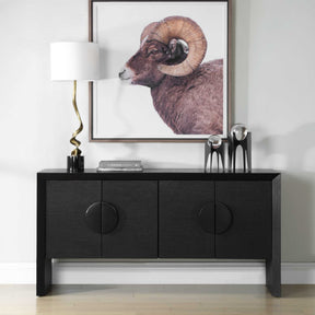 Williams Black 4 Door Cabinet - Ornate Home