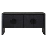 Williams Black 4 Door Cabinet - Ornate Home
