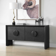 Williams Black 4 Door Cabinet - Ornate Home