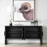 Williams Black 4 Door Cabinet - Ornate Home