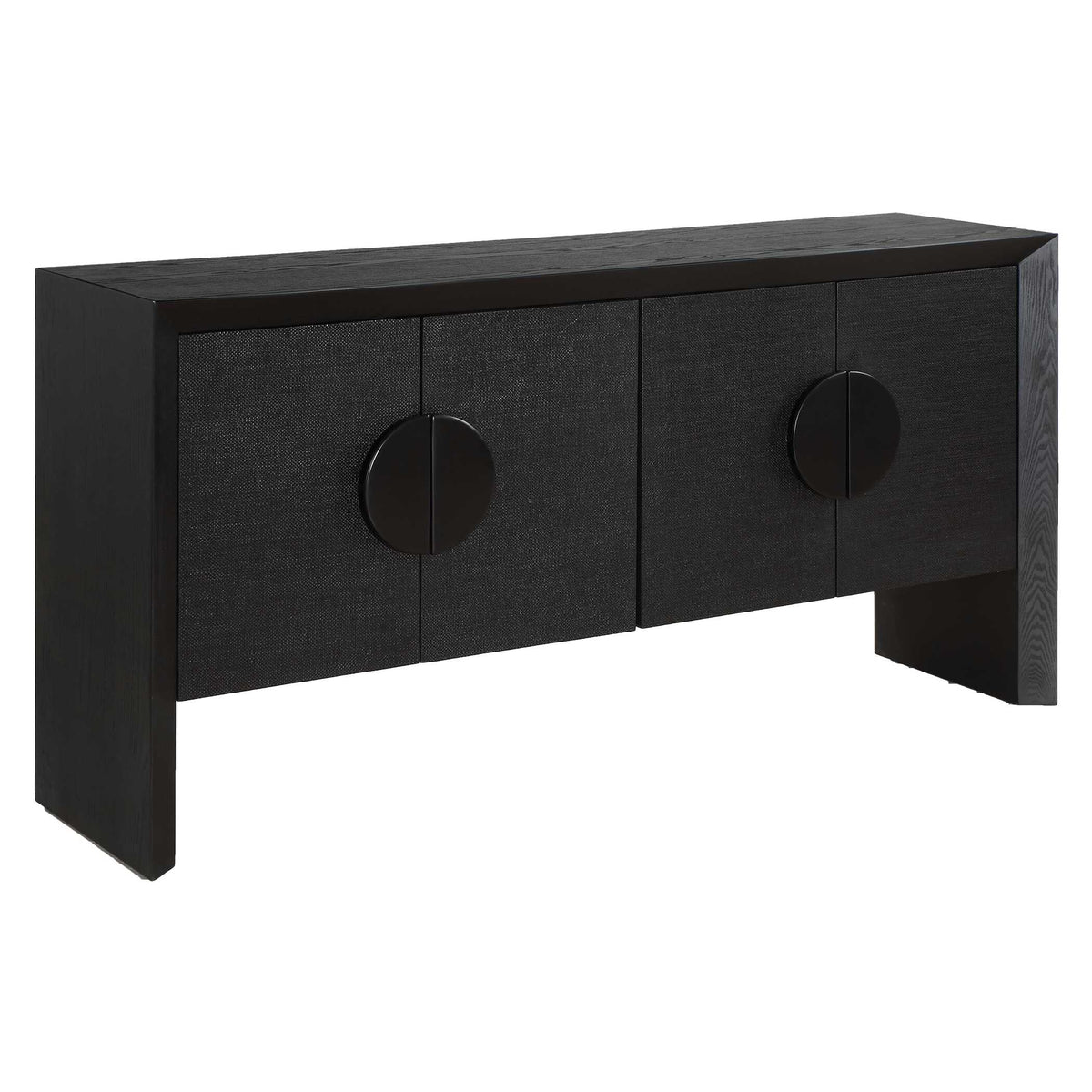 Williams Black 4 Door Cabinet - Ornate Home