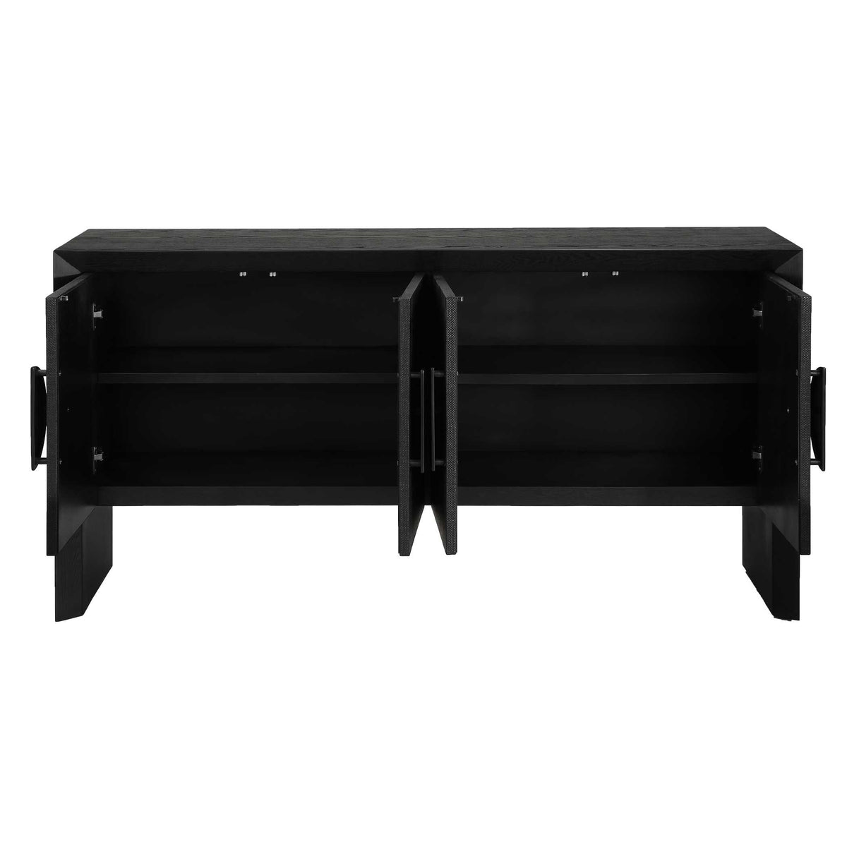 Williams Black 4 Door Cabinet - Ornate Home