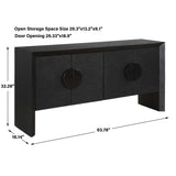 Williams Black 4 Door Cabinet - Ornate Home
