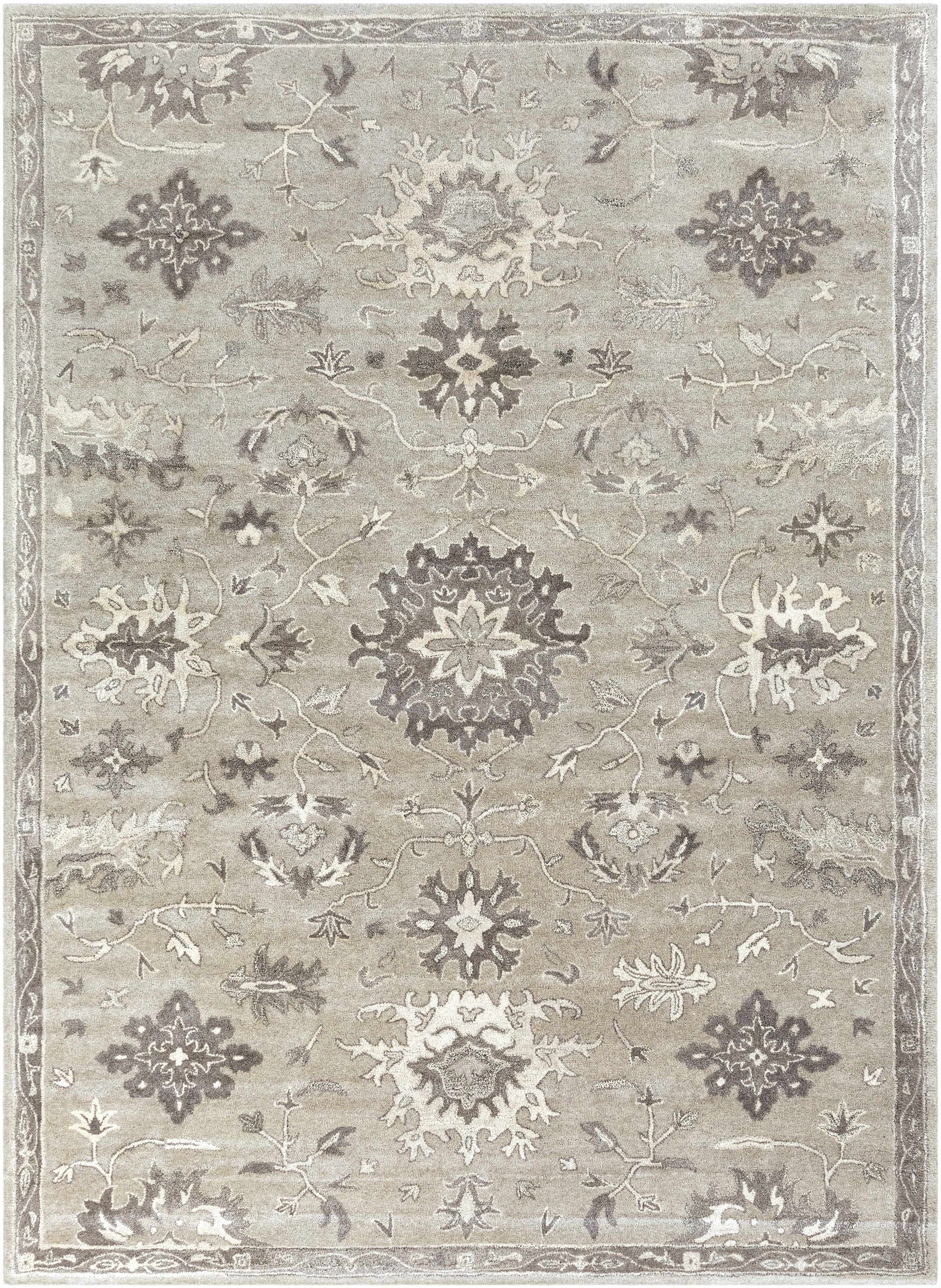 Willimantic Beige Thick Wool Rug - Ornate Home