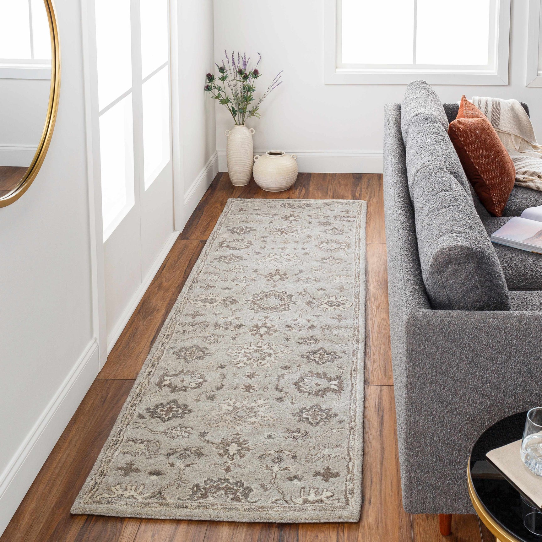 Willimantic Beige Thick Wool Rug - Ornate Home
