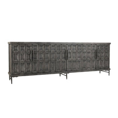 Willmark Timeworn Black 6 Door Cabinet - Ornate Home