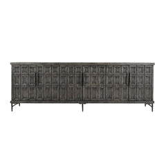 Willmark Timeworn Black 6 Door Cabinet - Ornate Home