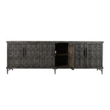 Willmark Timeworn Black 6 Door Cabinet - Ornate Home
