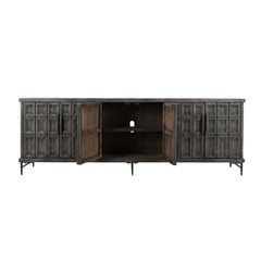 Willmark Timeworn Black 6 Door Cabinet - Ornate Home