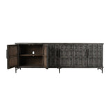 Willmark Timeworn Black 6 Door Cabinet - Ornate Home