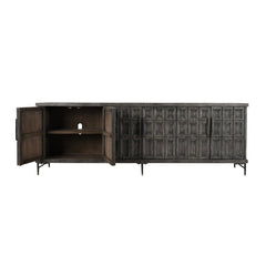 Willmark Timeworn Black 6 Door Cabinet - Ornate Home