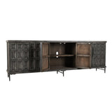 Willmark Timeworn Black 6 Door Cabinet - Ornate Home