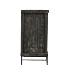 Willmark Timeworn Black 6 Door Cabinet - Ornate Home