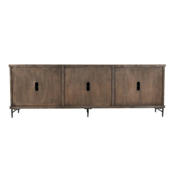 Willmark Timeworn Black 6 Door Cabinet - Ornate Home