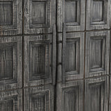 Willmark Timeworn Black 6 Door Cabinet - Ornate Home